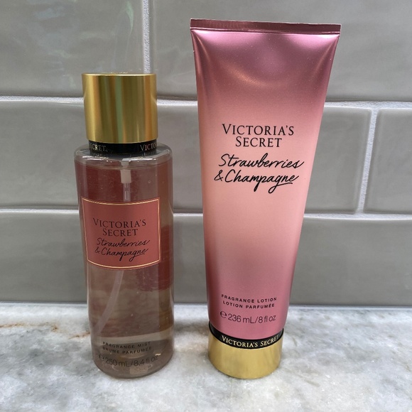 Victoria's Secret Other - NEW Victoria's Secret Fragrance Lotion & Mist Set Strawberries & Champagne